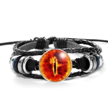 Imagem de Pulseira Olho de Dragão de Fogo Unissex e Ajustável Pulseira Olho de D