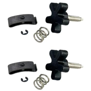 Imagem de Tolxh 2 peças #56397-74C Kit de parafusos de tensão do polegar do acelerador 56402-83A 56394-74 11155 Inclui anel de retenção e mola 1974-2017 modelos de qualidade duráveis novas peças de reposição