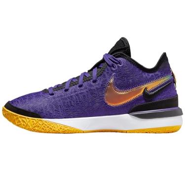 Imagem de Nike Tênis de basquete masculino Lebron NXXT Gen, Court Purple Light Thistle Heather University Gold, 39