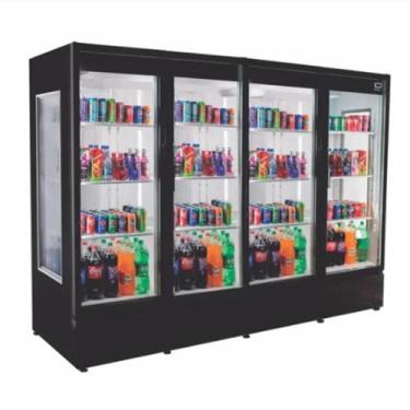 Imagem de Refrigerador Expositor Vertical Frilux 2400 Litros Preto 4 Portas de V