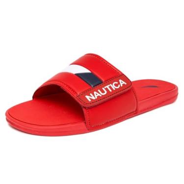 Imagem de Sandália masculina esportiva Nautica, alças ajustáveis, confortável, Vermelho, 10