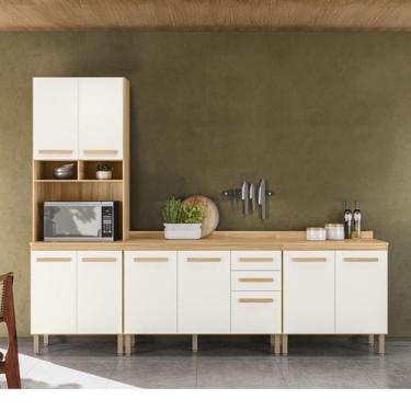 Imagem de Conjunto De Cozinha Lidiane Modulado Com 9 Portas 2 Gavetas