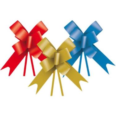 Imagem de 10 Laços Mágico Fácil Pronto Presente Médio Cromus 18mm, Sortido 01