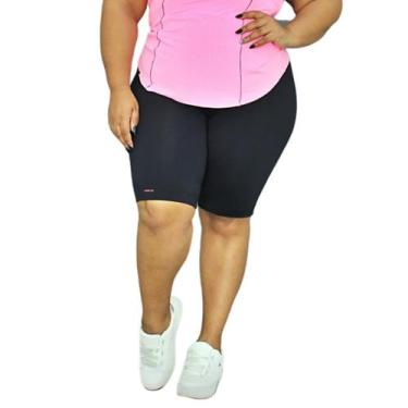 Imagem de Bermuda K2b Fitness Plus Size Cintura Alta, Preto, G1