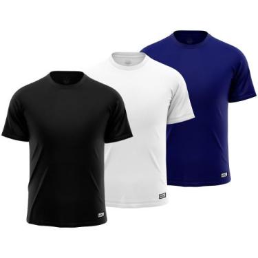 Imagem de Kit 3 Camiseta Masculina Lisa Proteção UV +50 Segunda Pele Térmica Vár