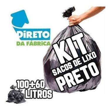 Imagem de Kit Saco Lixo 100un 100l + 100un 60l Preto - HIGIPACK