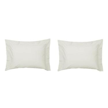 Imagem de Fronhas Algodao Egipcio 200 Fios Branco Off White 50x70 2un - KACYUMAR