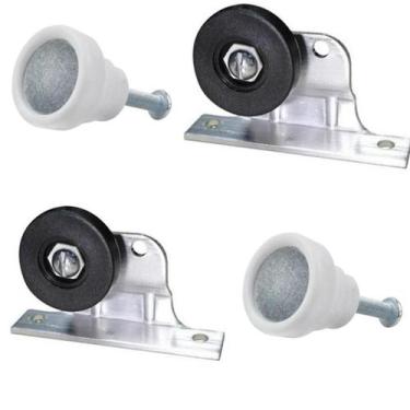 Imagem de Kit Roldana P/Box  Acrílico 2 Roldanas 2Puxadores SPL BRANCO - MOB COM