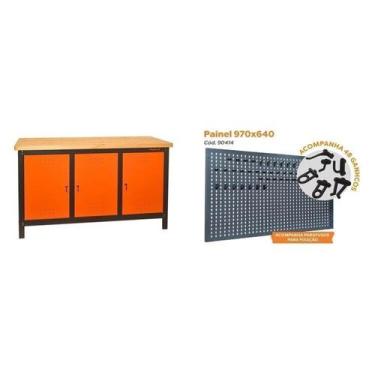 Imagem de Conjunto de Organização Profissional 1 Bancada Aberta 150cm 1 Painel p