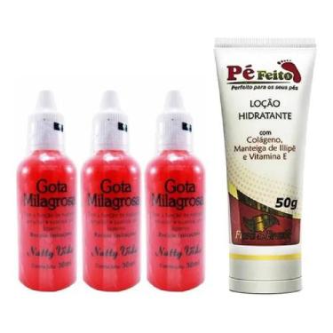 Imagem de 3 Gota Milagrosa + 1 Loção Hidratante Pé Feito 50g - Flora do Brasil
