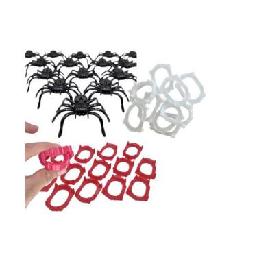 Imagem de Mini Kit Brinquedo Halloween Aranha Dentadura Lembrancinha Festa Crian