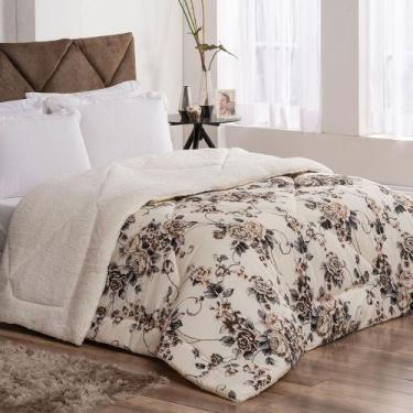 Imagem de Coberdrom Casal Queen Winter 100% Algodão / Sherpa 01 Peça - Floral Ma