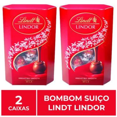 Imagem de 2 Caixas de 200g, Bombons de Chocolate Suiço, Lindt Lindor