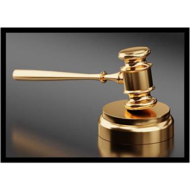Imagem de Quadro Decorativo Direito Advogados Martelo Da Justiça Sala Escritório