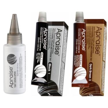 Imagem de Kit 2 Apraise Coloração Castanho Escuro e Preto + Oxidante