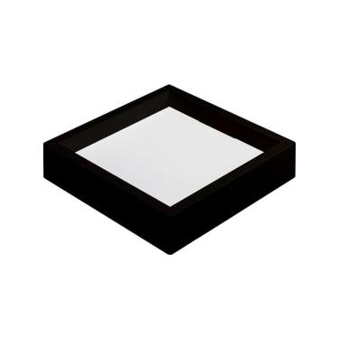 Imagem de Painel De Led Nordecor Quadrado Kais De Sobrepor Recuado 24w Bivolt Preto 6500k Luz Branca 4257