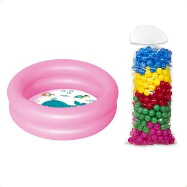 Imagem de Piscina Infantil Para Criança Bebês 28 litros + 25 Bolinhas coloridas 