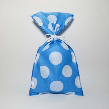 Imagem de SACO PARA LEMBRANCINHA AZUL BOLA BRANCO 0,13X 0,25 m - Fascinação