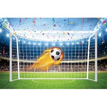 Imagem de Pnylzzyxh Fundo de futebol, grama, verde, estádio de futebol, fundo claro, tema esportivo de futebol recém-nascido, chá de bebê, festa, clube, fã de reunião, adereços de estúdio, 3 x 2,4 m