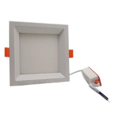 Imagem de Painel Led Recuado 10W Alumínio Embutir Quadrado Ip20 Luz Branca 80626