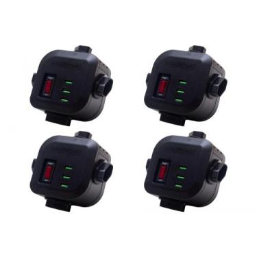 Imagem de Kit C/4 - Filtro Linha Plastico Qualitronix Torre Com Dps...