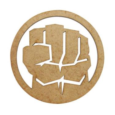 Imagem de Pacote Com 10 Aplique Decorativo MÃO Fechada 6x6 Mdf Madeira - ATACADÃ