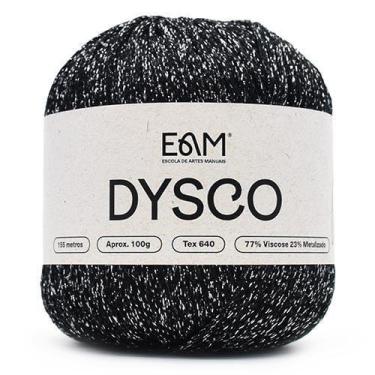 Imagem de Linha Dysco 100g - Escola de artes manuais, Preto com prata