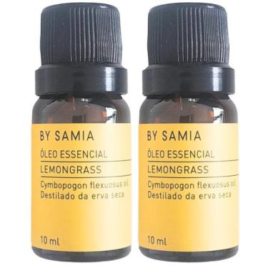 Imagem de Óleo Essencial Lemongrass (capim Limão) Puro 10ml - By Samia - Kit 2