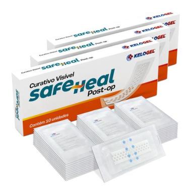 Imagem de CURATIVO VISÍVEL SAFE HEAL POST-OP 10x20 (5x15) 30UN KELOGEL, 10X20CM