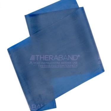 Imagem de THERABAND Faixas profissionais de resistência a látex, faixa elástica individual de 1,8 m para exercícios da parte superior e inferior do corpo, fisioterapia, pilates, exercícios domésticos, 1,8 m,