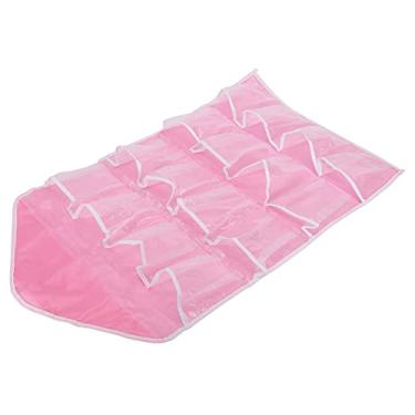 Imagem de Organizador Akozon Com 16 Compartimentos para Sapatos, Meias e Roupas íntimas - Rack de Armazenamento Suspenso para Porta do Armário - Disponível Em Azul, Rosa e Bege (Rosa)