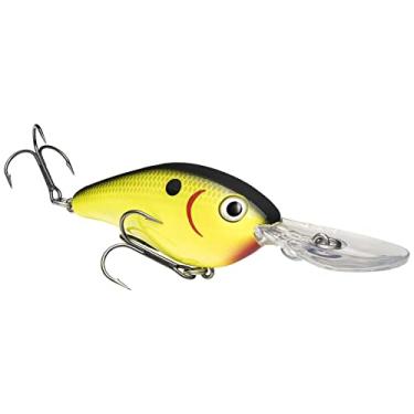 Imagem de Strike King Pro Modelo 8XD Cankbait, Black Back Chartreuse, pacote com 3