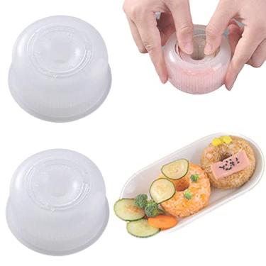 Imagem de 2 Pcs Sushi Maker Onigiri Mold, 2 Pcs Silicone PP Rice Molds Tool Set, Non-Stick Donut Maker Rice Ball Mold