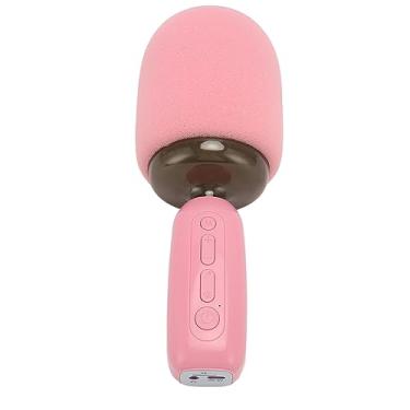 Imagem de Microfone Portátil 5.3, Microfone de karaokê Com Mudança de Voz Leve RGB para Exterior (Rosa)