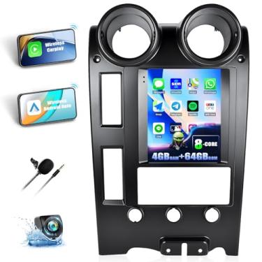 Imagem de [4+64G] Estéreo automotivo Android 13 de 8 núcleos para Hummer H2 2002-2007 com carro sem fio e Android Auto, rádio veicular com tela sensível ao toque de 9,7 polegadas com GPS WiFi, Bluetooth, FM/RDS