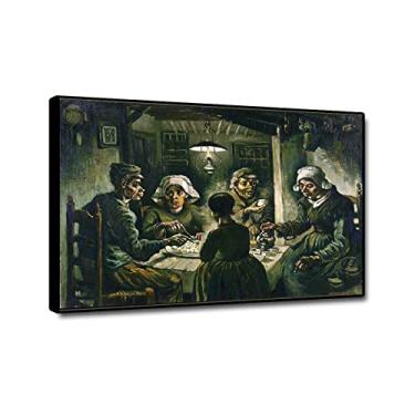 Imagem de JZSDGB Famosa arte de parede pinturas a óleo de Van Gogh sobre tela - reprodução "Os comedores de batata" impressões em tela e pôsteres - impressão de imagem de paisagem em tela para decoração de casa