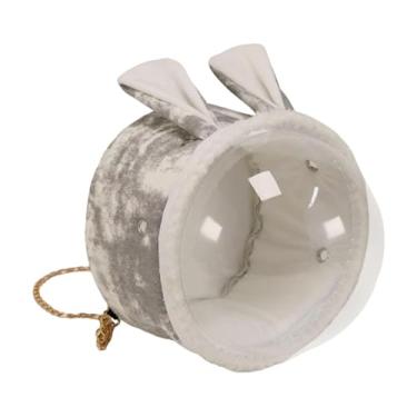 Imagem de IEUDNS Portador de pequenos animais portador de cobai, hamster transportadora viagens portátil Mochila pequena para animais de estimação para hedgehog de, Cinza