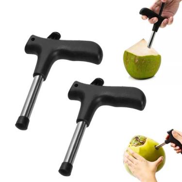 Imagem de Kit com 2 Fura Coco Furador Perfurador Manual Abridor Manual em Aço In