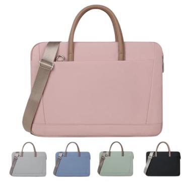 Imagem de Maleta de Notebook 15,6” – Lotus And Life - Modelo 16.1 Casual, Resistente à Água e Impactos, Poliéster/Oxford com Zíper e Bolso Externo – Linha Elegante (Rosa)