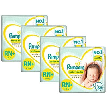 Imagem de Fralda Pampers Premium Care Recém Nascido Plus com 144 unidades - 3 à 6kg