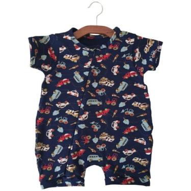 Imagem de Macacão Curto para Bebê com Ziper Algodão Super Confortável Menina Men