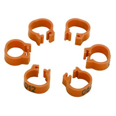Imagem de 100 Bandas de Pernas de Pássaros Numeradas 8mm Acessório de Identificação de Anéis para Pombos, Peso Leve, Reutilizável, Feito de Material Plástico de de Desgaste (Café)