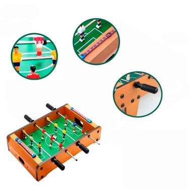 Imagem de Mini Mesa Futebol Totó Pebolim 51cm Brincadeira Lazer