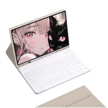 Imagem de Adequado para Tab S8 Ultra 14,6 polegadas tablet capa protetora com teclado (Ouro Luz de fundo, Versão retroiluminada)