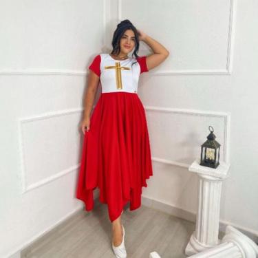 Imagem de Vestido de Dança Coreografia Plus Size Cruz Moda Evangélica - MISS FLO