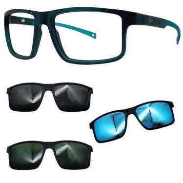 Imagem de Oculos Mormaii Swap 5 6127 K04 Verde Fosco Com 3 Clipons, Cinza, G15, 