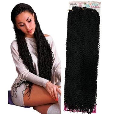 Imagem de Cabelo Miojinho Maravilha Natural aplicação Crochet Braids - GM Hair