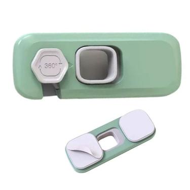 Imagem de Fechadura Trava de Segurança Gaveta Armario Geladeira Bebe Criança Evita Acidente Infantil Porta Janela Resistente Multiuso Proteçao