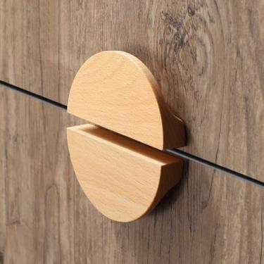 Imagem de Armário e alça de armazenamento Armário de cozinha Acessórios de cozinha Armário Móveis Puxadores Gavetas de quarto Hardwar, Walnut, Distância do furo 64mm