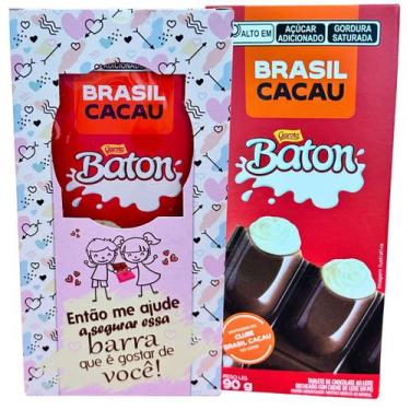 Imagem de Presente Mimo de Páscoa Barra de Chocolate Baton Serenata - Garoto, Ba